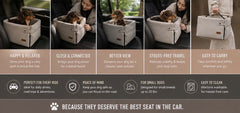 FurRoad Portable Pet Car Seat