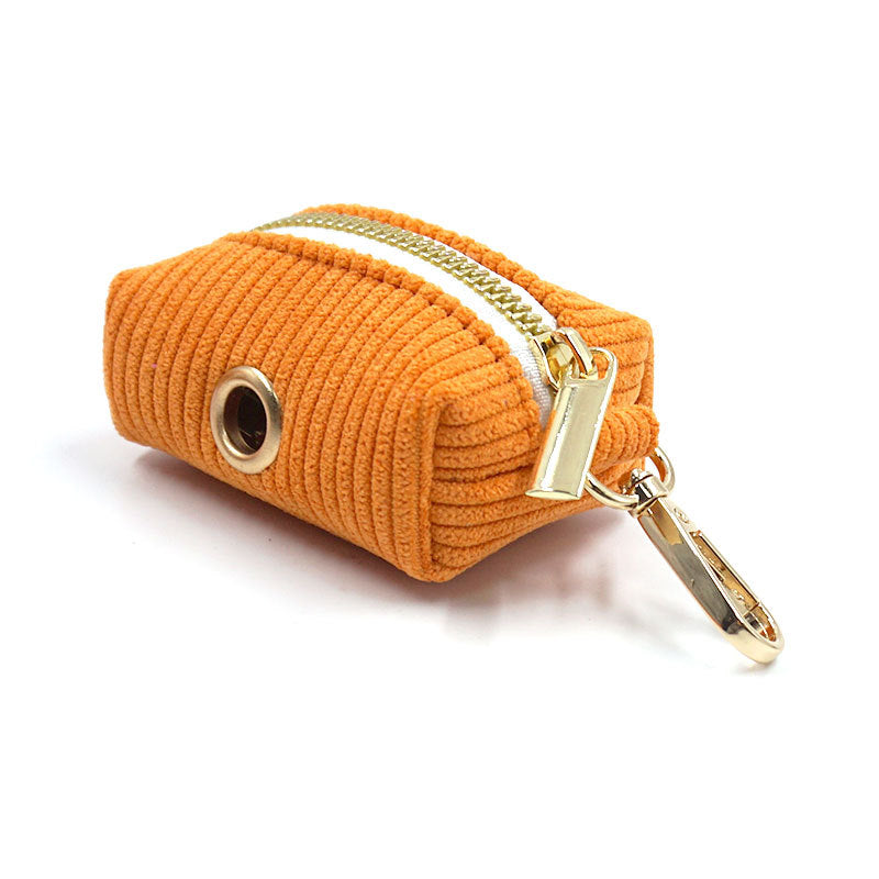 Cute Corduroy Velvet Dog Poop Bag for Outdoors