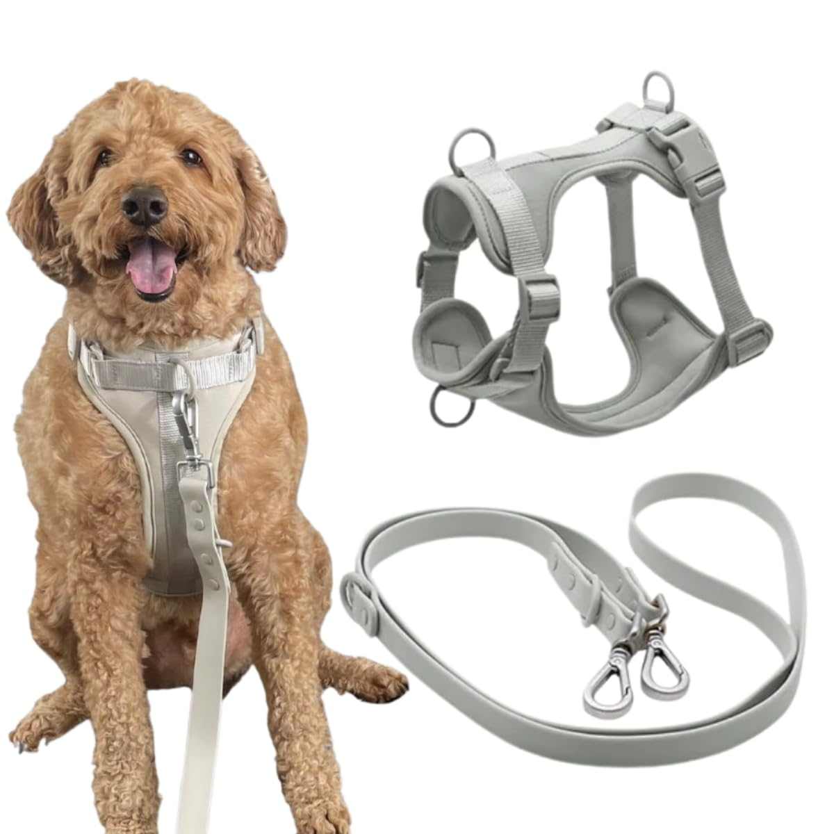 FurRoad Soft Dog Harness and Leash Set