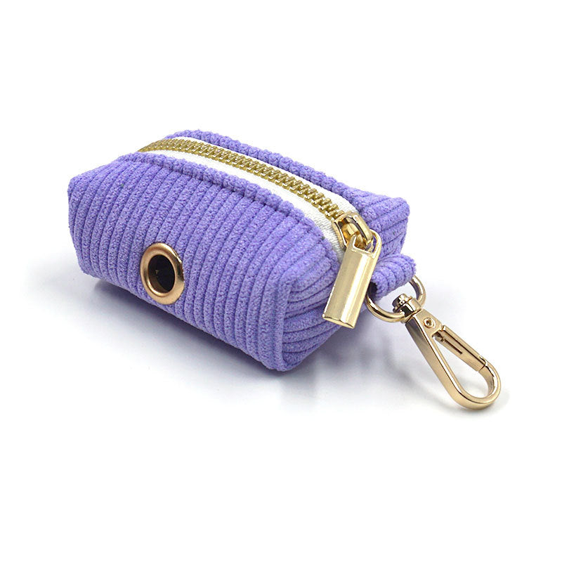 Cute Corduroy Velvet Dog Poop Bag for Outdoors