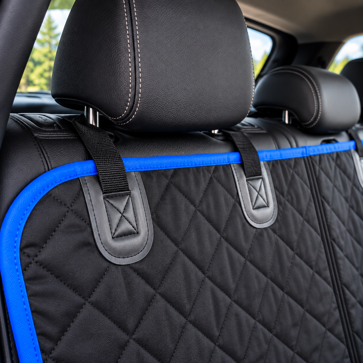 Dog Car Seat Cover with Seat Belt and Nonslip Design Heavy Duty Waterproof