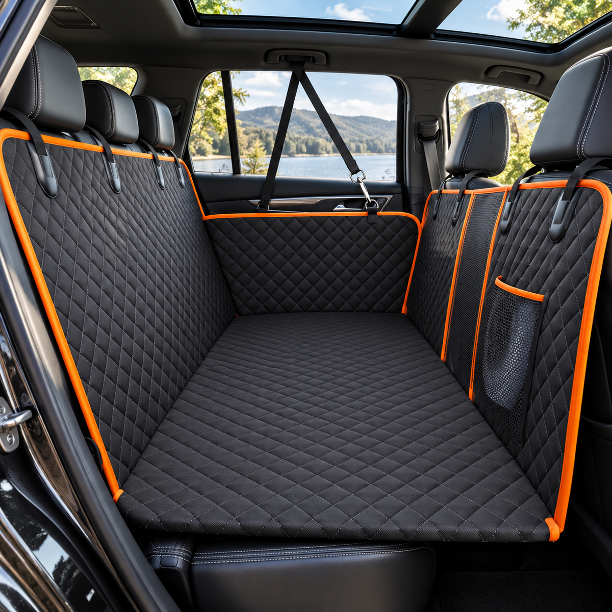Dogs Back Seat Extender for Car Travel Bed