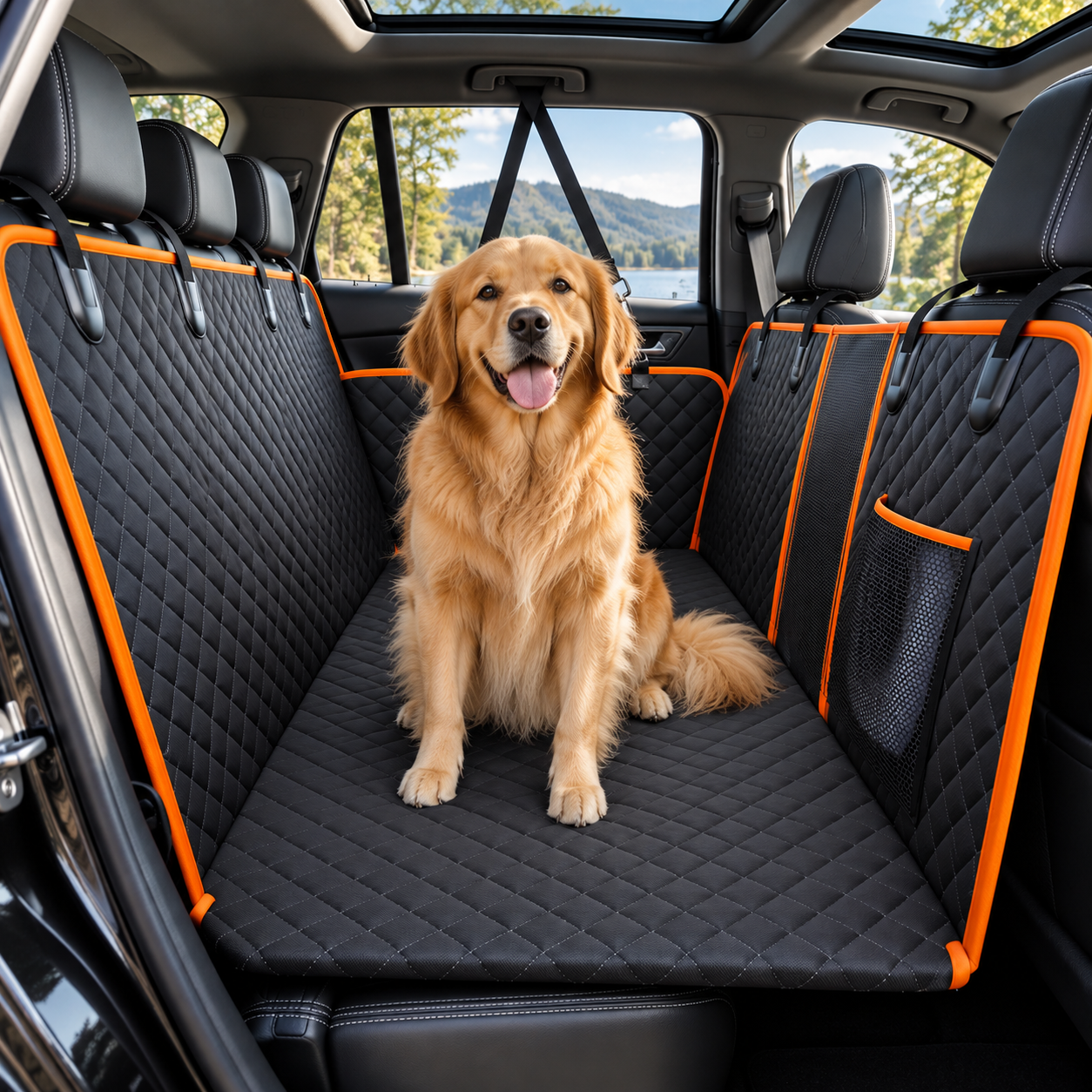 Dogs Back Seat Extender for Car Travel Bed