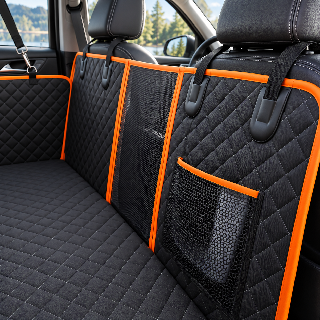 Dogs Back Seat Extender for Car Travel Bed
