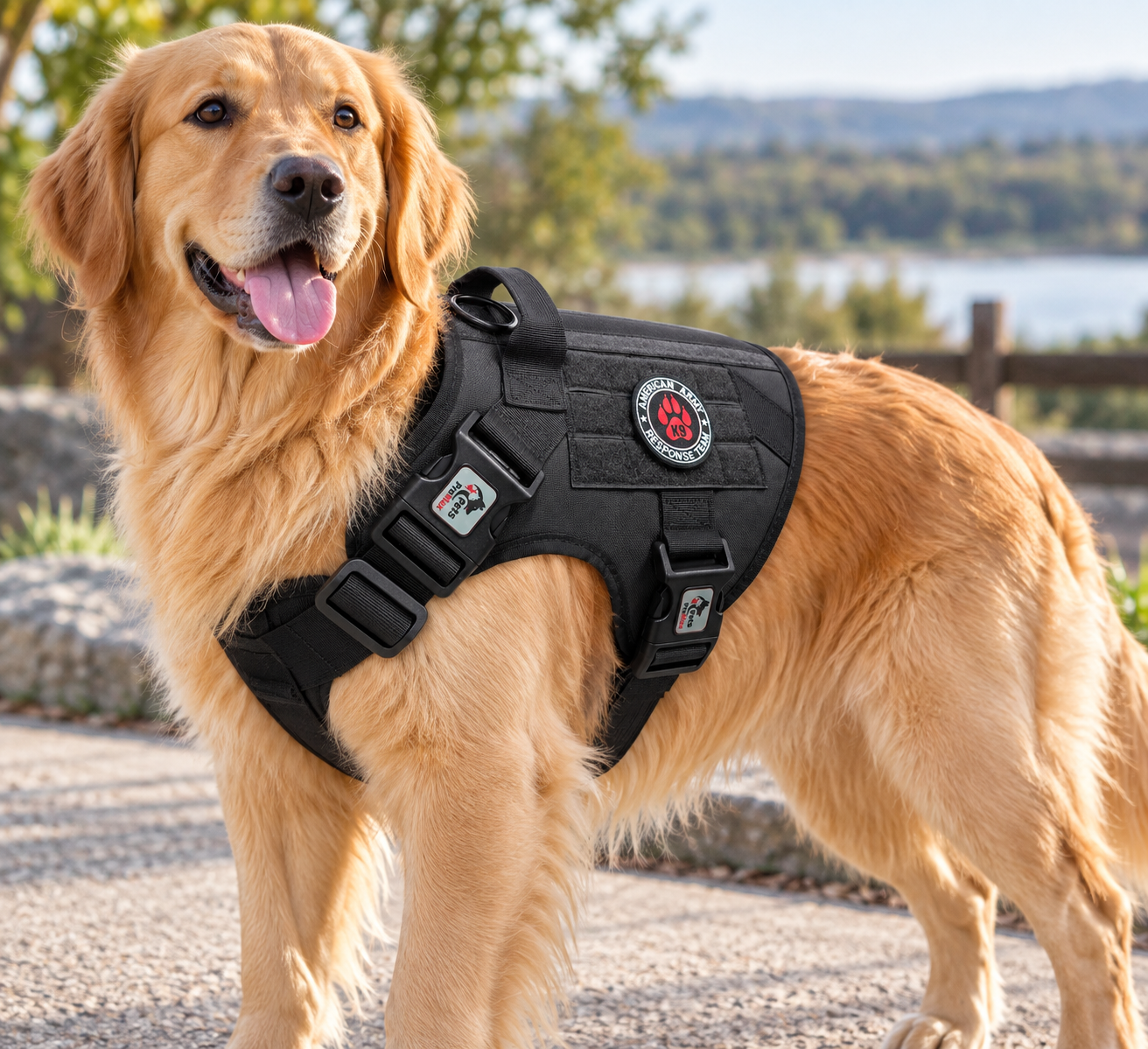 Dog Harness with Tactical Dog Leash