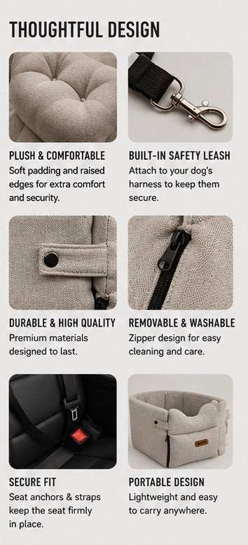 FurRoad Portable Pet Car Seat
