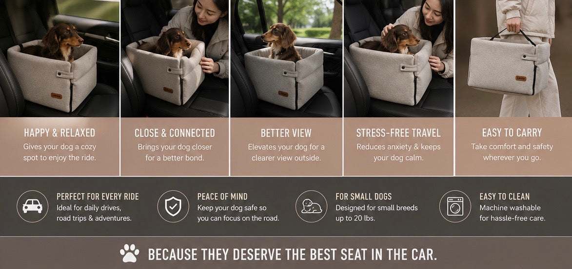 FurRoad Portable Pet Car Seat