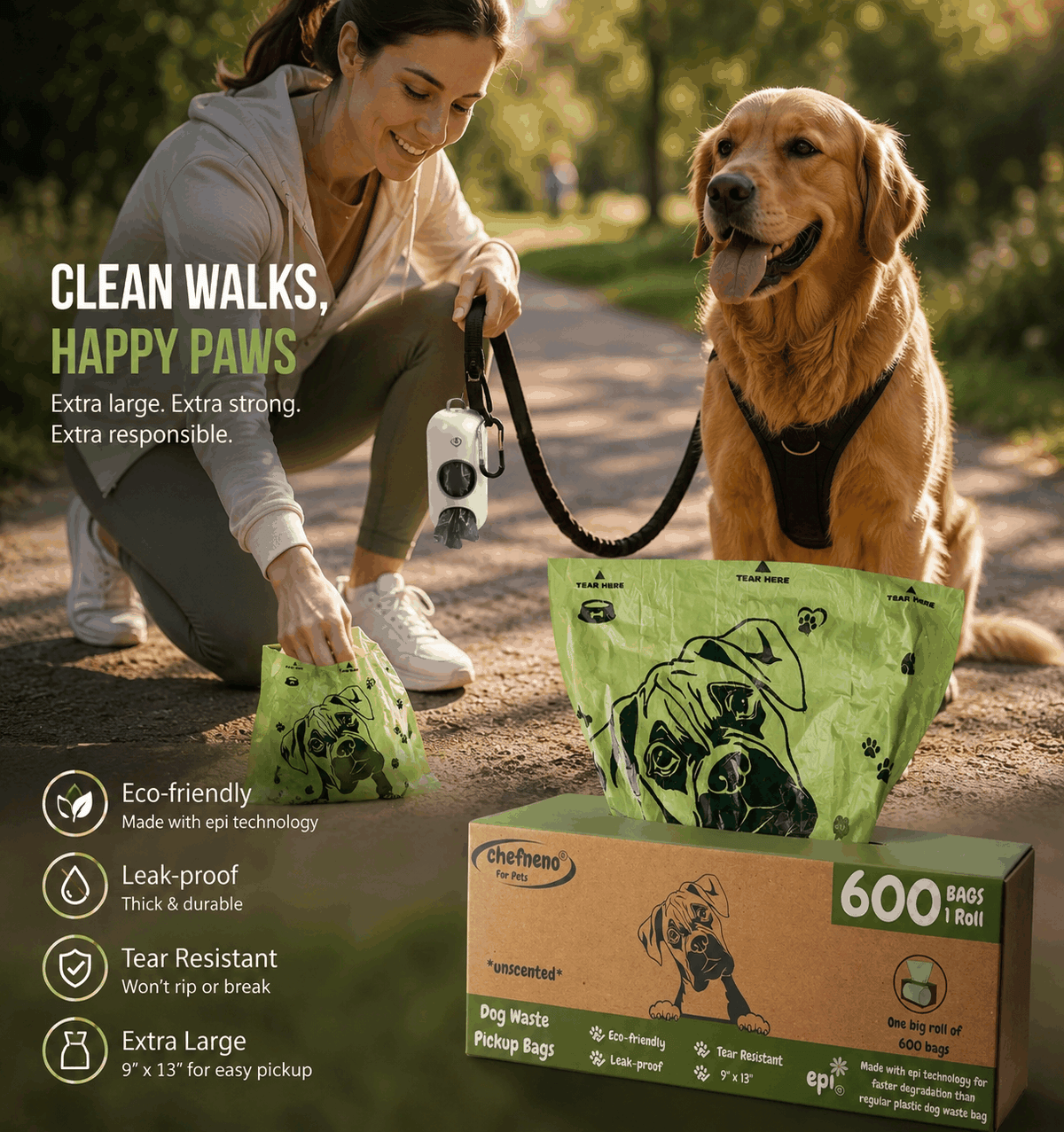 FurRoad Eco-Friendly Biodegradable Dog Poop Bags