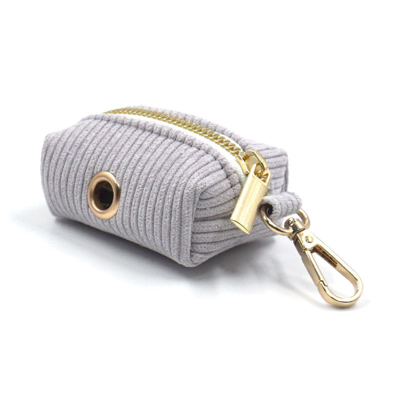 Cute Corduroy Velvet Dog Poop Bag for Outdoors
